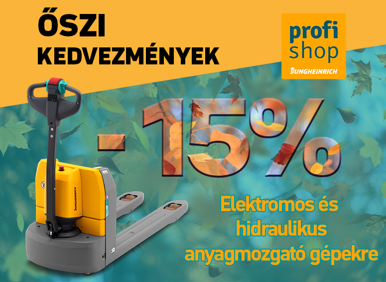 Őszi kedvezmények elektromos anyagmozgató gépekre